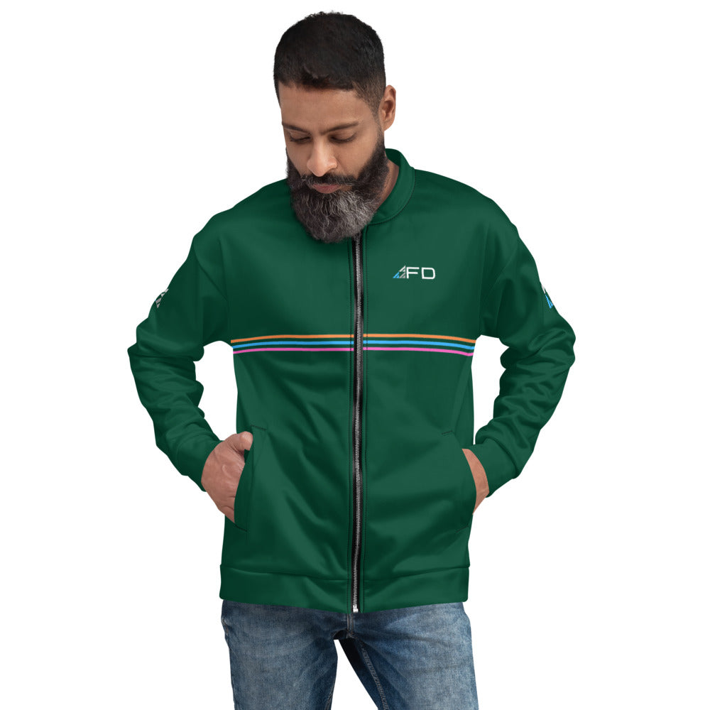 Forever Drift Unisex Bomber Jacket Retro Neon - British