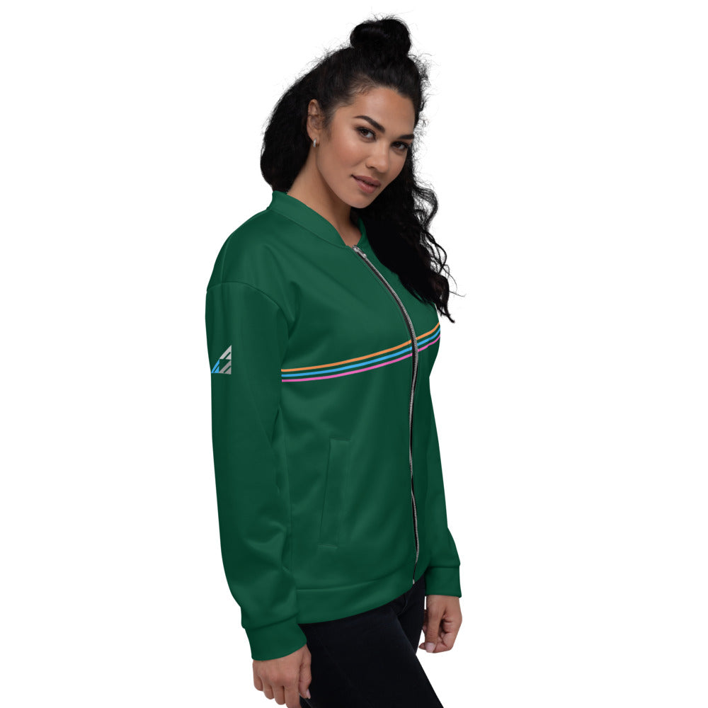 Forever Drift Unisex Bomber Jacket Retro Neon - British